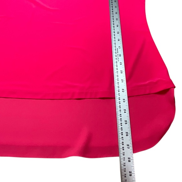 JOSEPH RIBKOFF Poly Spandex Hyper Pink Popover Top MADE IN CANADA 🇨🇦 Sz 14 - Picture 7 of 8